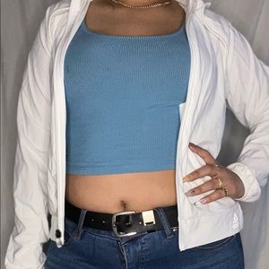 White adidas running jacket